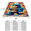 Sesame Street Cookie Monster Christmas Blanket - Festive Plush Throw Featuring Joyful Cookie Monster in Santa Hat Holding Colorf