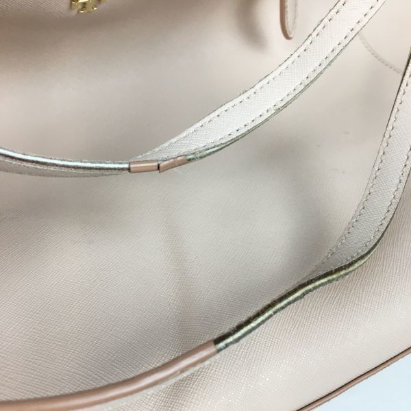 Tory Burch Leather Tote Bag Pink Large 3 Compartments Authentic(USED)