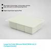 Large Ice Cube Mold with Lid Stackable Soft Silicone Square Tray for Cocktails  Camping Use