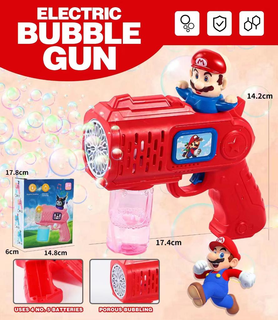 Children Bubble Gun Toy Stitch Fully Automatic Bubble Machine Bubbles Gun Outdoor sand Game Fantasy Toy for Boys Girls Gift