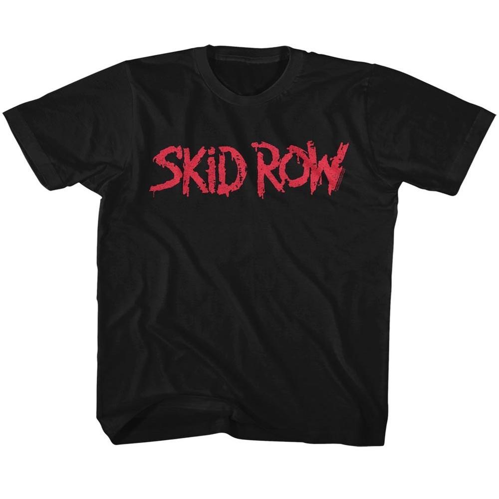 Детская футболка Skid Row Красный логотип Черная футболка Унисекс футболка S