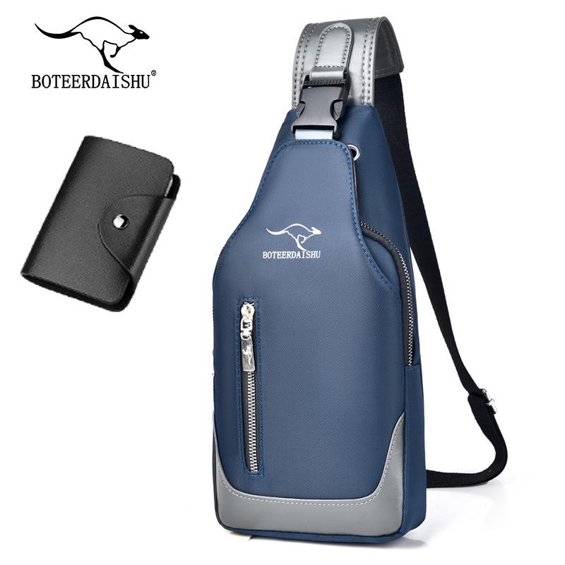 Мужская водонепроницаемая сумка через плечо из ткани Оксфорд - Корейский стиль, Модная однолямочная сумка