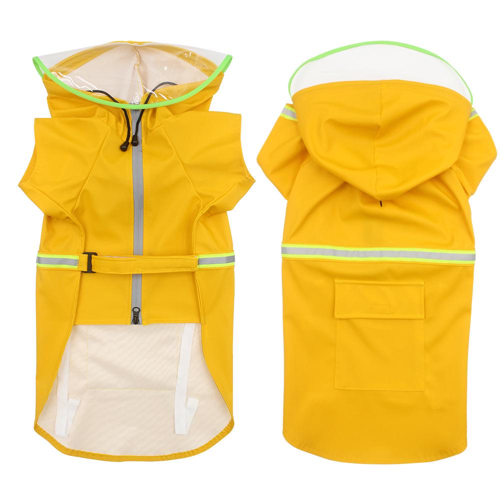 Can Lead Dog Raincoat, Small Dog Large Dog Universal Can Wrap Foot Straps Take Along Summer Pet Clothes