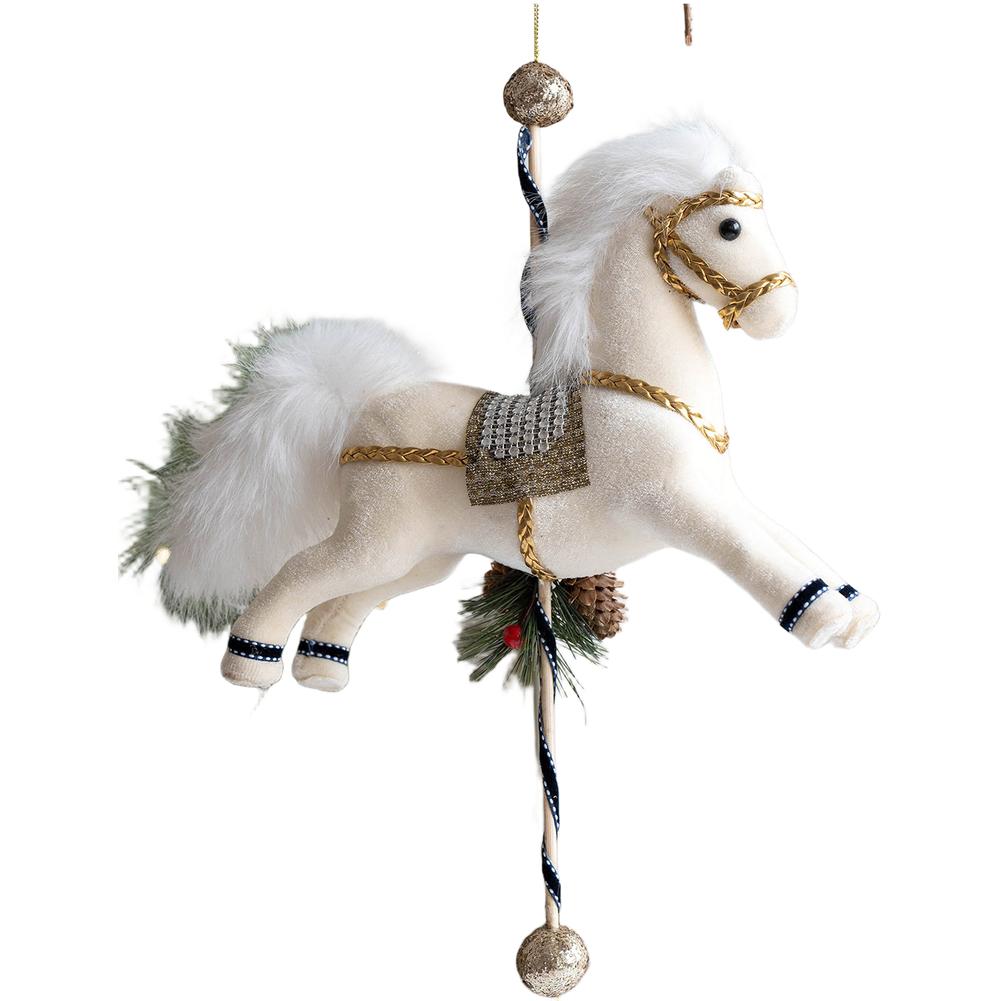 Праздничное украшение Рождественская карусель Элегантные вращающиеся детали Праздничный дизайн Легкий материал из пены