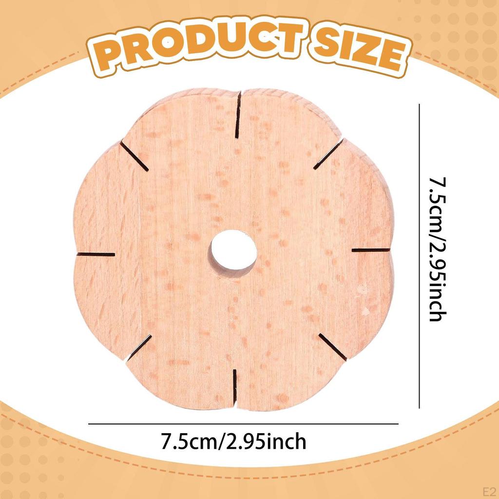 Wooden Kumihimo Disk 8 Slot Bracelet Tray for Friendship Bracelets Knitting Crafting Hand Rope