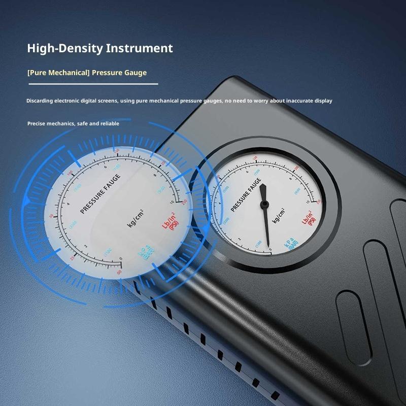 Tire Inflator Portable Air Compressor With Pointer Pressure Gauge Cordless Tire Inflator Air Pump For Car Bike Motorcycle Ball one size