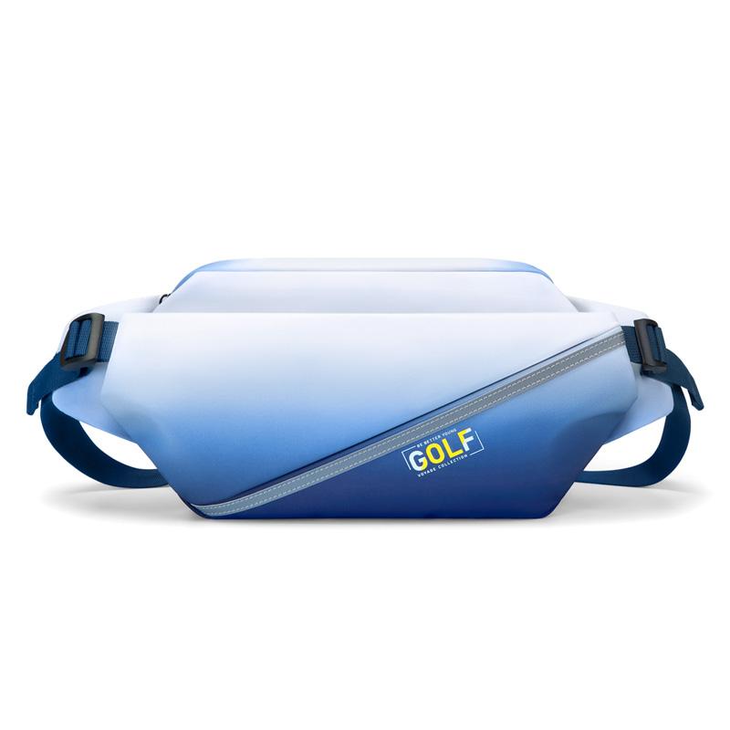 New GOLF Fabric One Shoulder Fanny Pack, Sling Bag Small Men's Ink Wash/Light Blue D251798