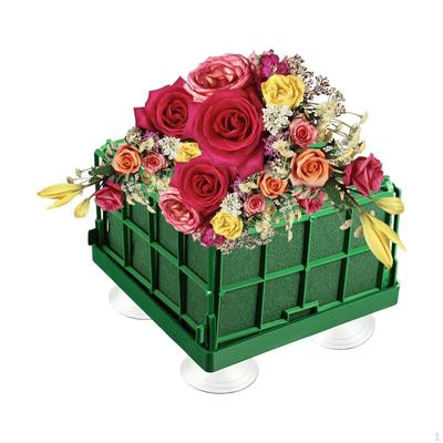 Blocco di Spugna Floreale Mattoncino Ornamento Pianta Quadrato Schiume Verdi Fango Composizione Floreale