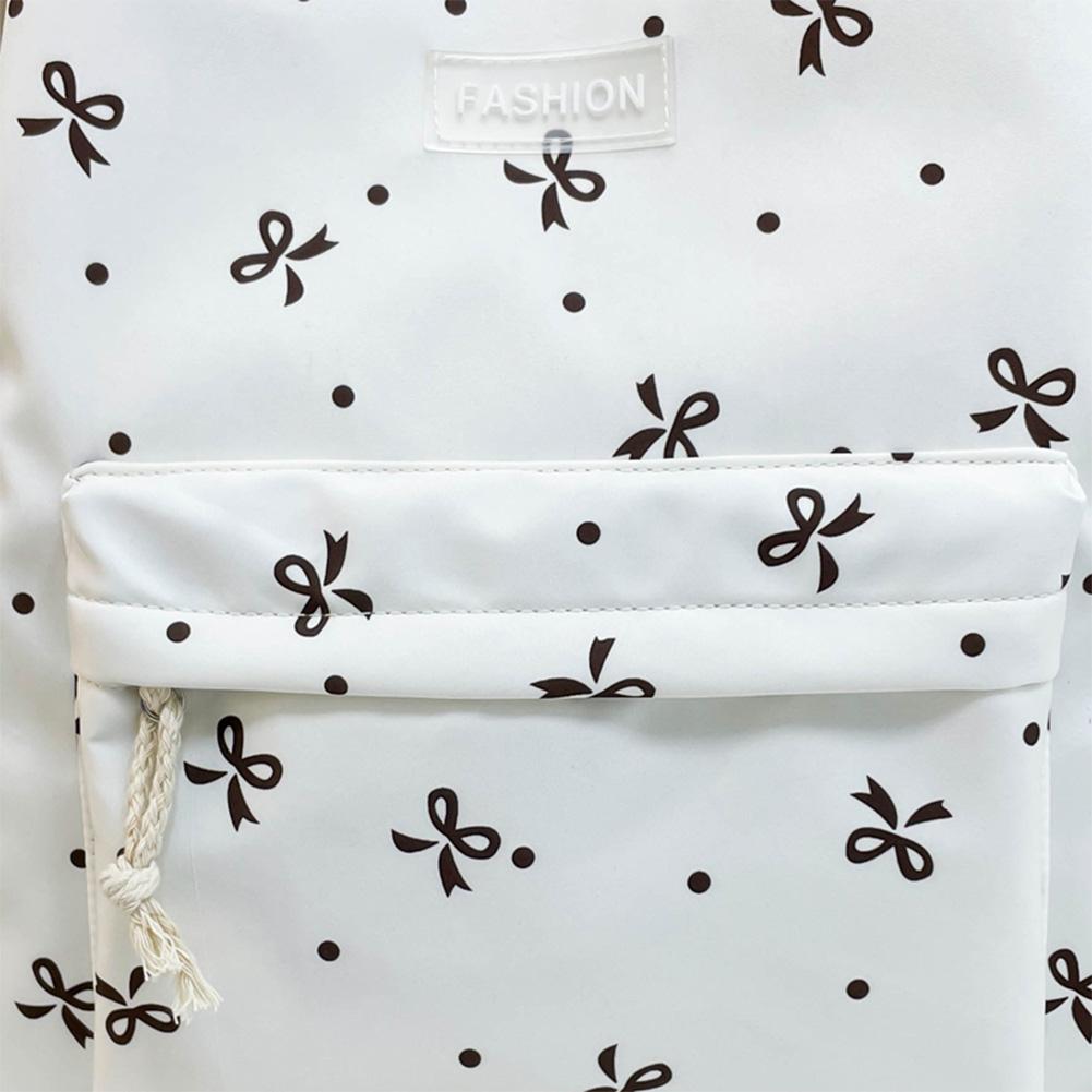 Women Laptop Backpack Large Capacity Versatile Rucksack Bowknot Backpack School Outdoor Camping Picnic Bag