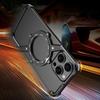 For iPhone 13 Pro Magnetic Case with Kickstand Four Corner Airbag Heat Dissipation Metal Phone Cover