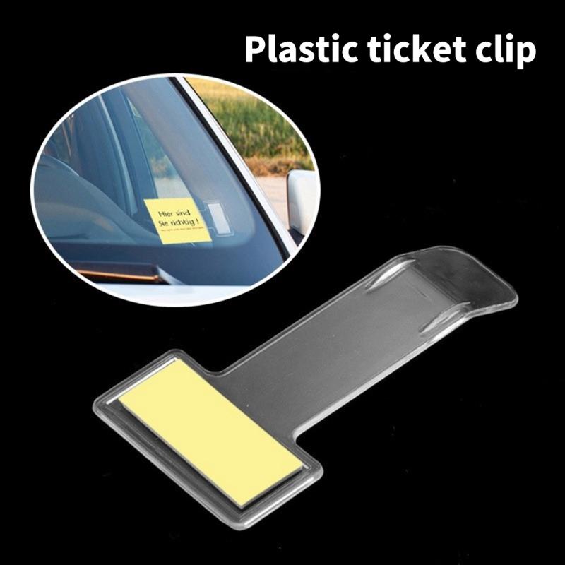 Car Styling Parking Permit Clip Car Fasteners Card Holder Self Adhesive Fasteners for Car Windshield Home Refrigerator