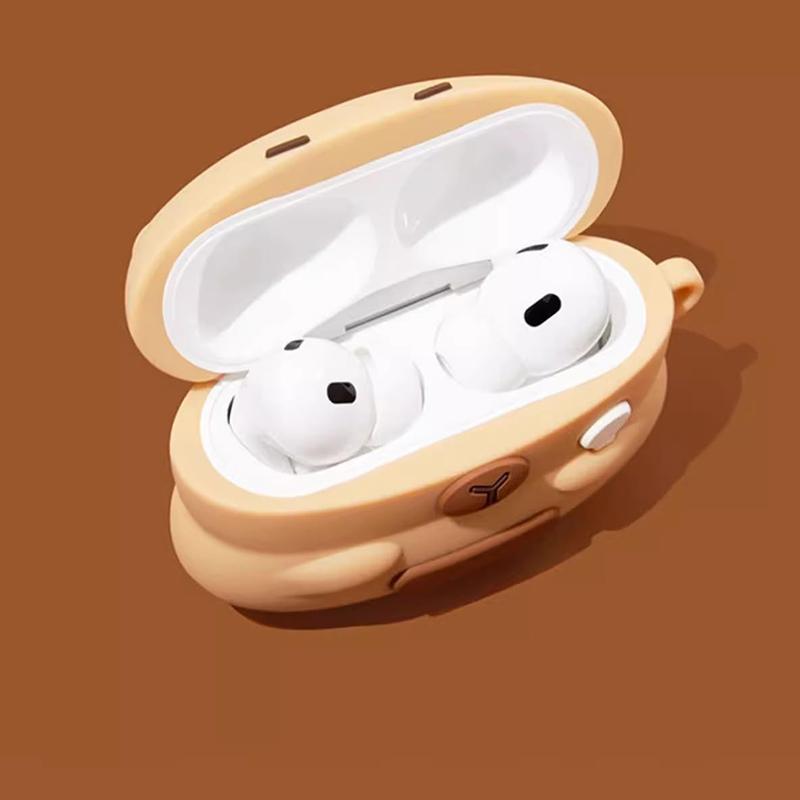 3D Cute Cartoon Silicone Earphone Case For Airpods 4 Shiba Inu Wireless Earphone Cover For Airpods 4 Charging Box