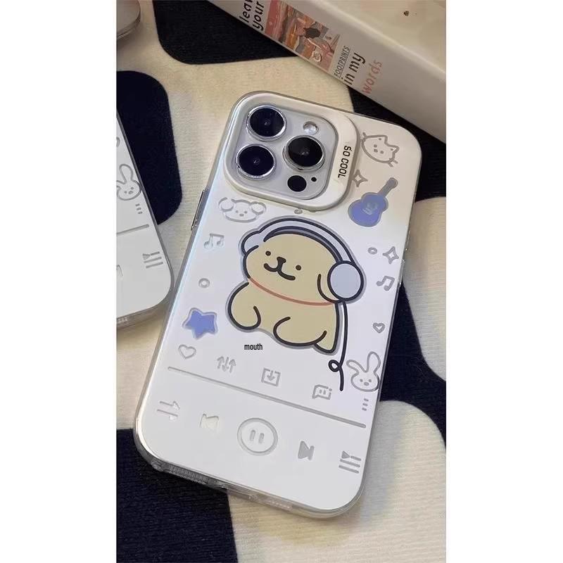 

Silver Music Dog Phone Case for iPhone 12 Pro Max to 17, Available in 15 Colors iPhone 14 Pro