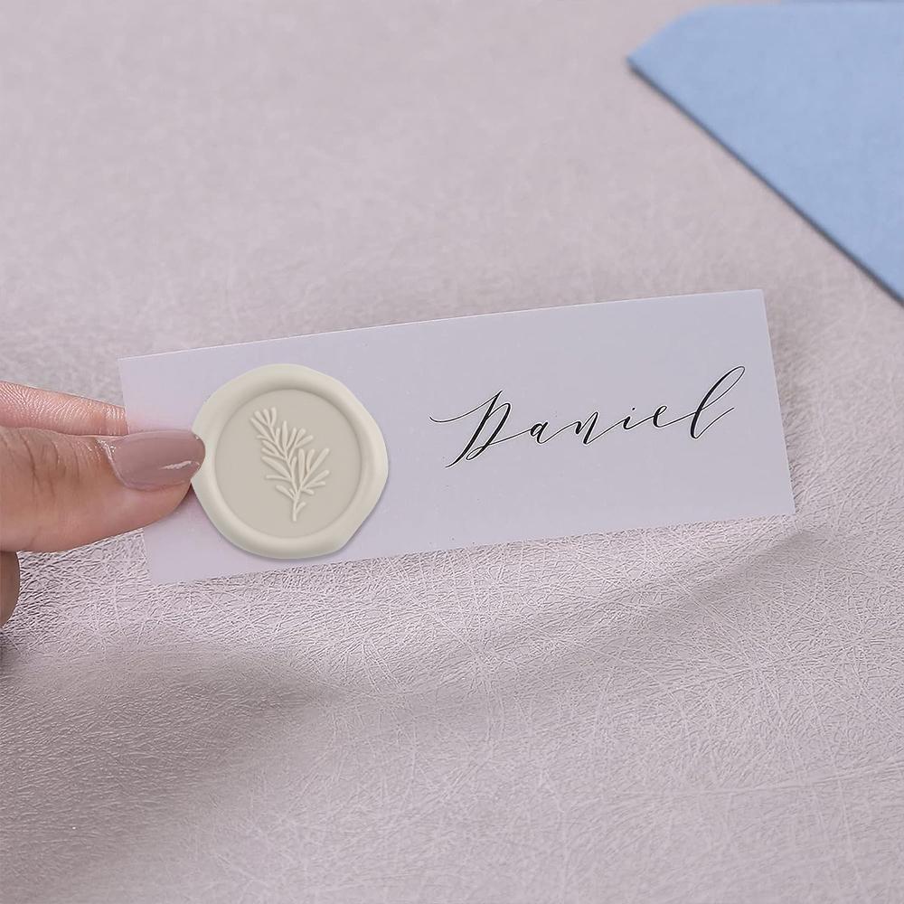 30 Pcs Self Adhesive Olive Branches Stickers 7 Colors Wax Seal Stickers Rosemary Wedding Invitation Envelope Seal Stickers
