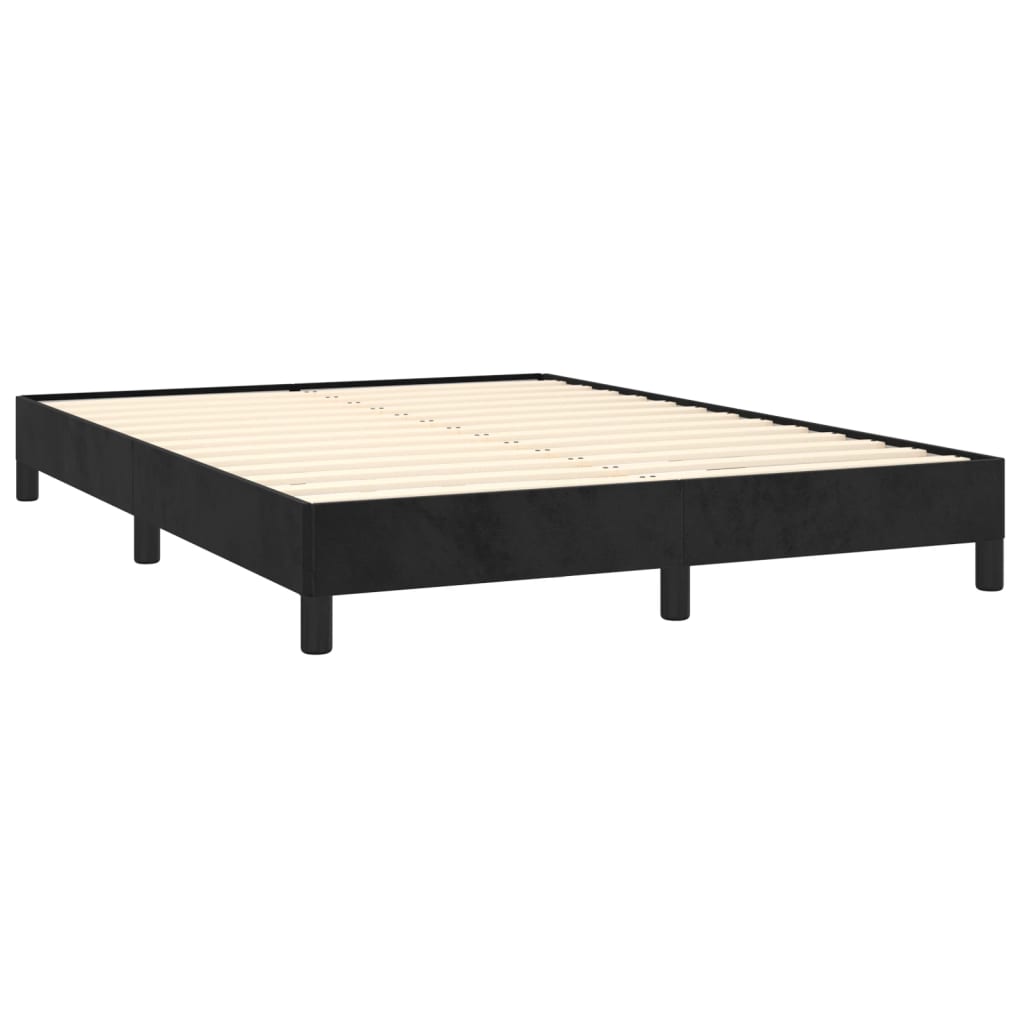 Bed Frame Without Mattress Black 140x190 Cm Velvet