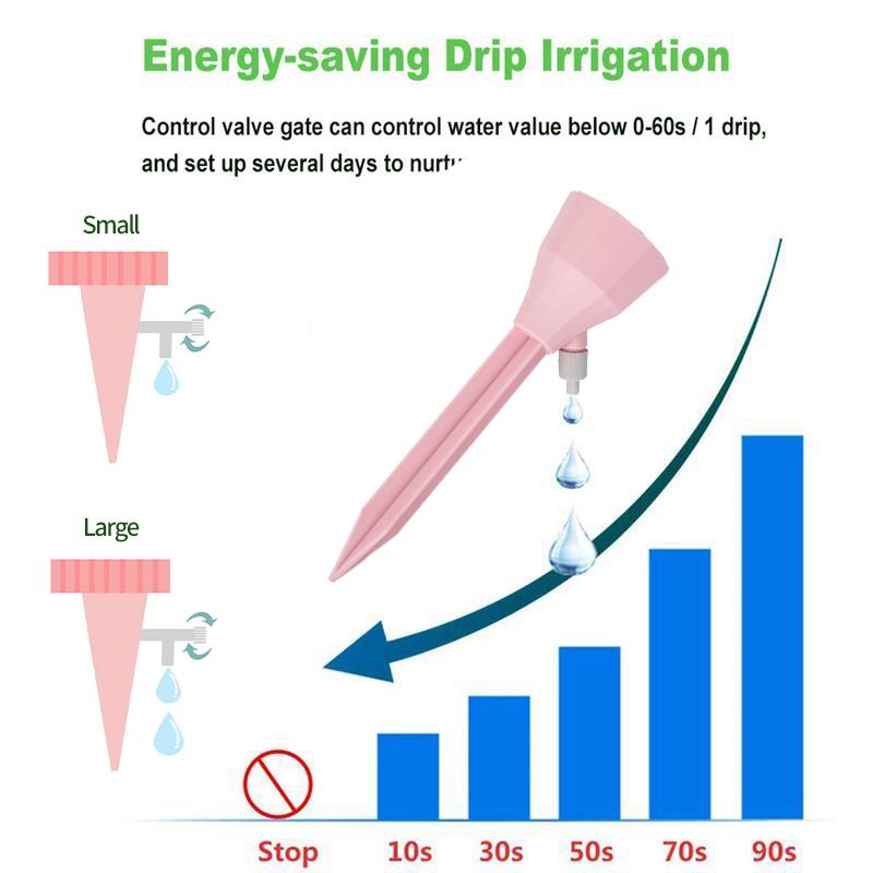 Picurator automat de 3 buc, vârfuri de auto-udare pentru plante, în ghiveci, pentru plante de interior, dispozitiv de sistem de irigare prin picurare, cutii de udat de grădină