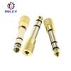 Gold 6.3mm 1/4" Male Plug To 3.5mm 1/8" Female Jack Stereo Headphone Audio Adapter Home Connectors Adapter Microphone Hot Sell