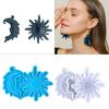 Asymmetric Sun Moon Combination Earring Mold Epoxy Resin Ornament Mold Resin Casting Pendant Mold Suitable for Diy