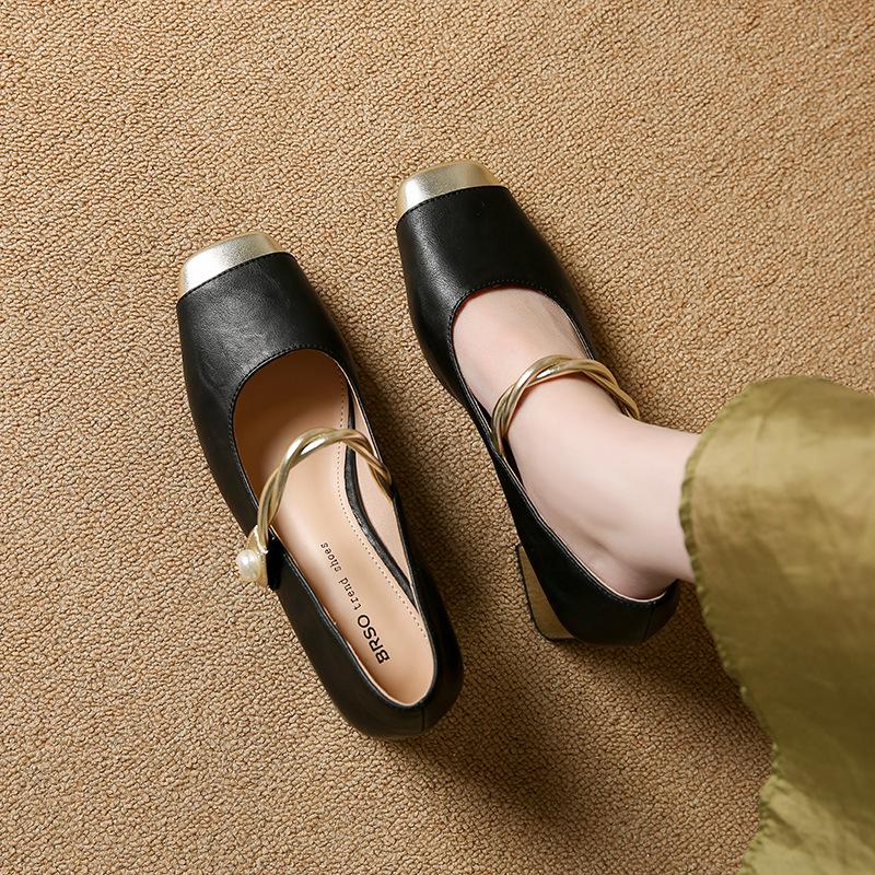 

French retro with cheongsam shoes 2025 new thick heel color matching Mary Jane high heels new Chinese style single shoes women 40 чорний