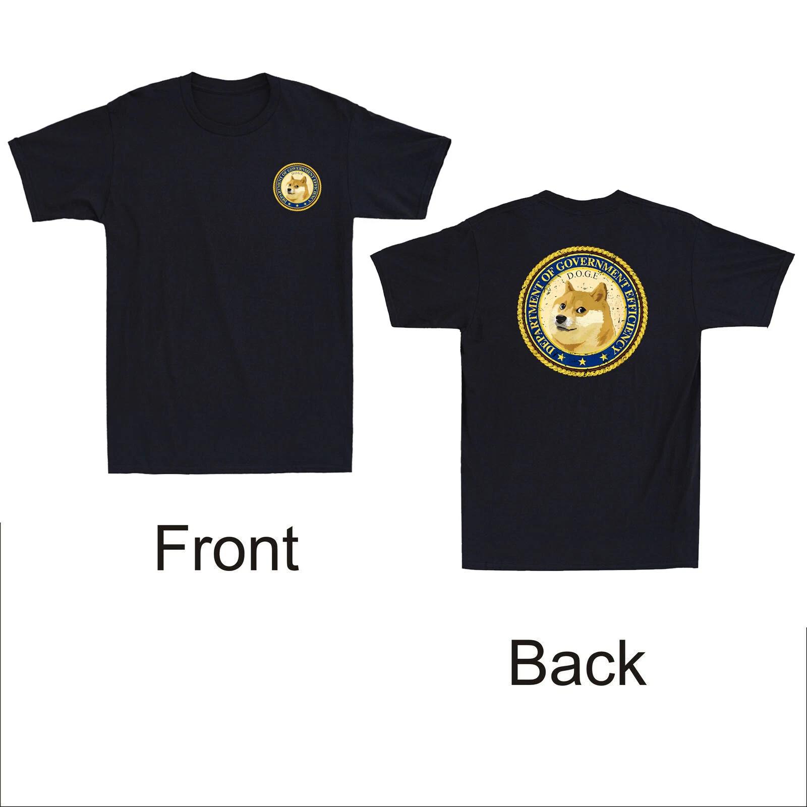 Men s and Women s T-shirts DOGE D.O.G.E. Department Of Government Efficiency Funny Front&Back Mens T-Shirt XS