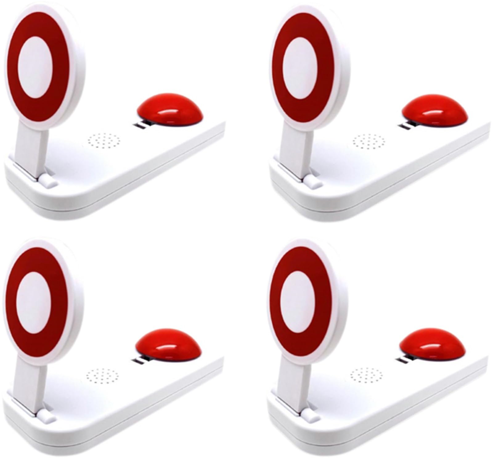 

CAWKAY Ping Pong Buzzer, Quick Answer Quiz Button, Ping Pong, Ping Pong, Boo Party Supplies (Set of 4)