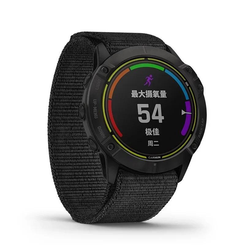 26 20 22mm nylonový řemínek na hodinky Garmin Fenix 7X 6X Pro 7 7S 6 6S 5X 5 5S Plus/Venu 2 Plus Rychloschnoucí řemínek na háček a smyčku