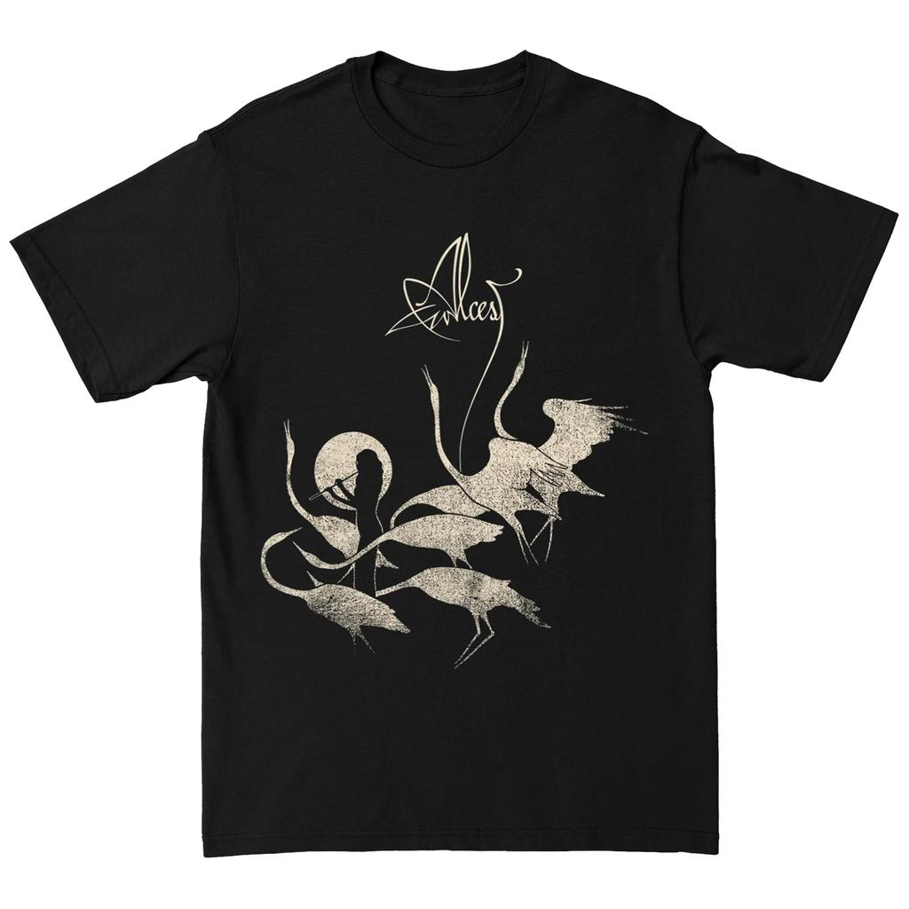 New ALCEST French Black Metal Band Shortsleeved Rock Pink American Streetwear Retro Loose Print Mens and Womens Tshirt