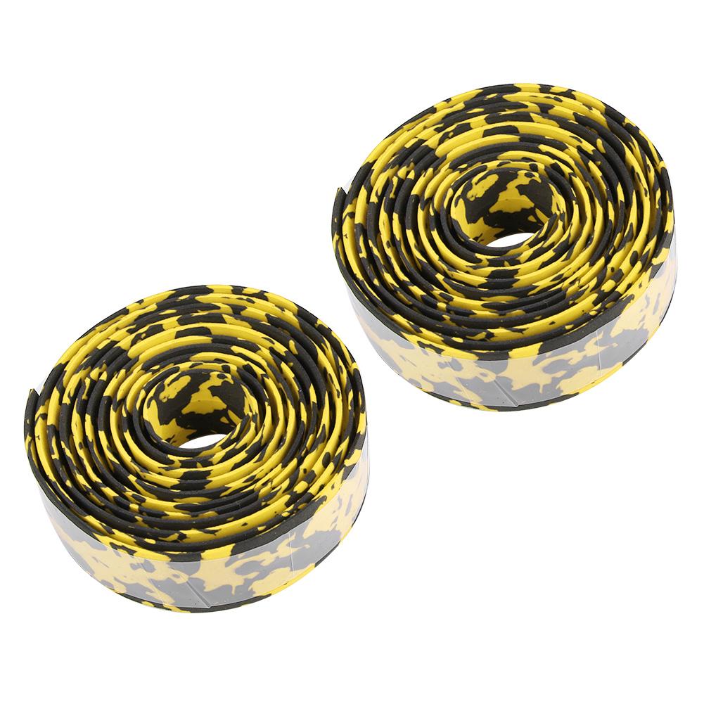 EVA Cycling Handlebar Bar Tape Lightweight Road Bike Bicycle Handle Wrap Black & Yellow