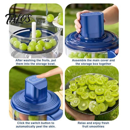 Kitchen Gadget for Fruit Electric Grape Peeling Machine, USB Rechargeable Peeler, Portable Automatic Vegetable Peeler Skin Remover Tool Countertops