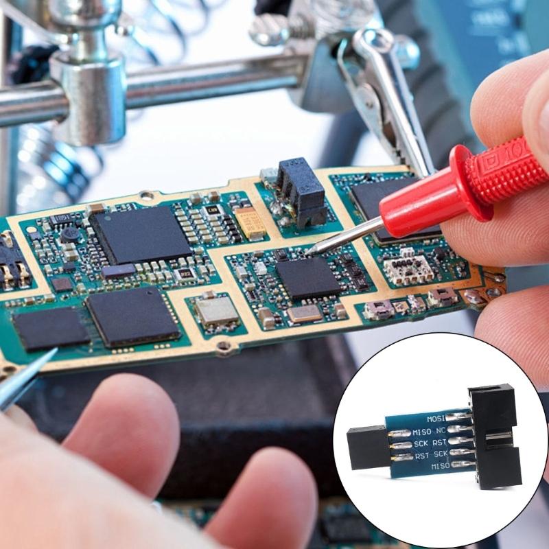AVR Programmer 10PIN To 6PIN Interfaces Converters Board Adapters For Electronic Projects
