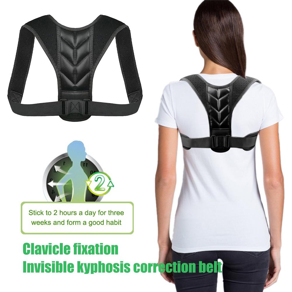 Adjustable Back Posture Corrector Body Shape Clavicle Spine Back Support Belt Posture Correction for Men Women Humpback