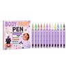 Temporary Body Paint Crayons for Halloween, Gentle Formula, Natural & Silky Color, Face & Body Graffiti Pen, Washable