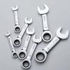 CR-V Steel Stubby Ratcheting Combination Wrench 8mm-17mm Ratcheting Spanner  Mechanical Repair