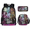 Elementary School Cartoon Backpack And Peripheral Backpack Three Piece Set