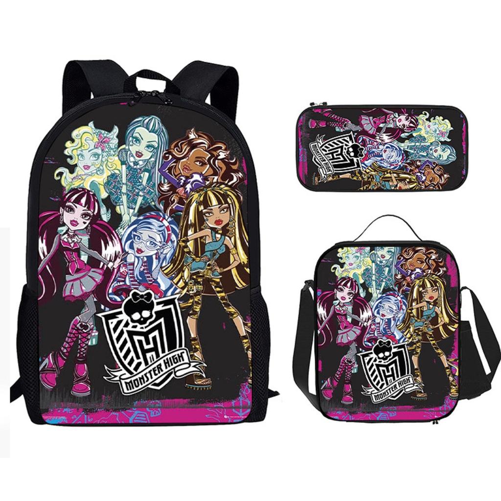 Elementary School Cartoon Backpack And Peripheral Backpack Three Piece Set