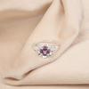 Amethyst Gemstone 925 Sterling Silver Stylish Jewelry Engagement Ring For Women CZR-2-10