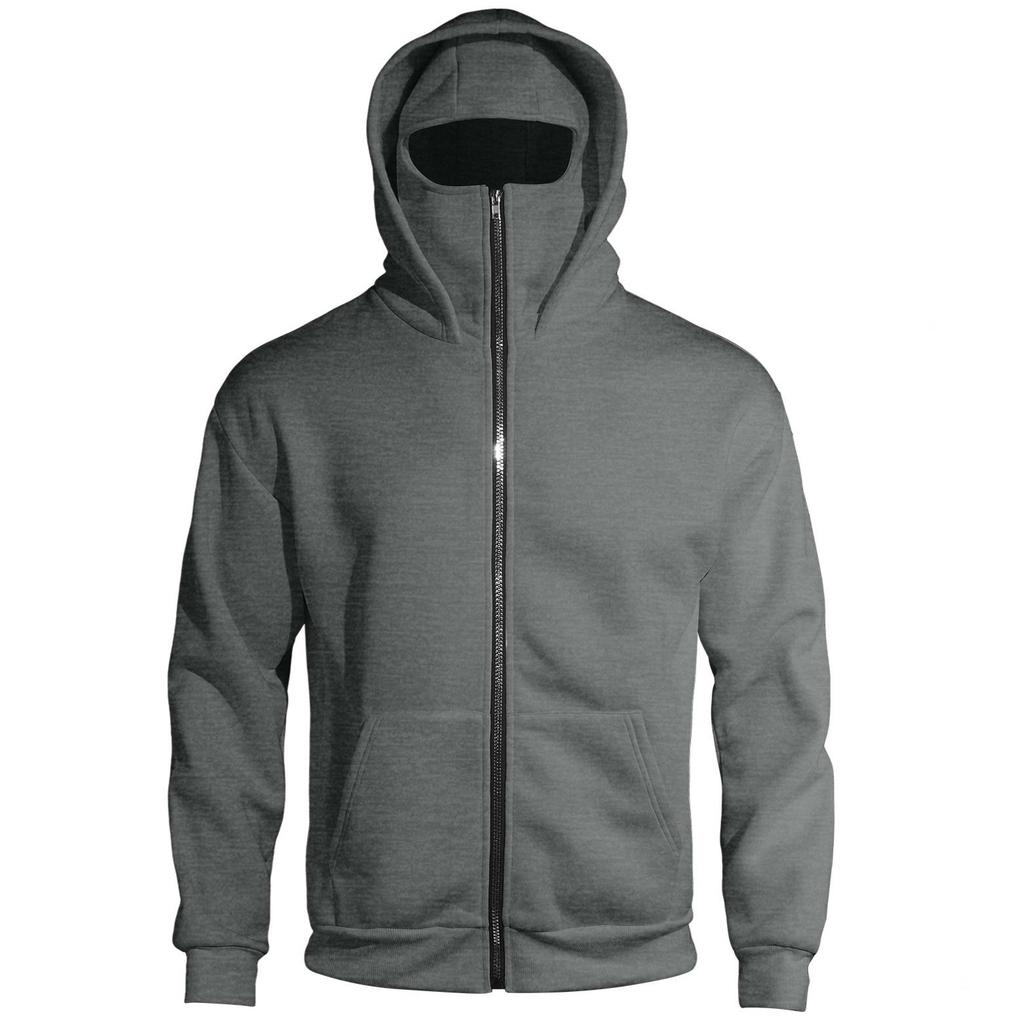 Unisex mikina s kapucí a zipem, dvouvrstvá: Volný střih, Street Style, Kapsy