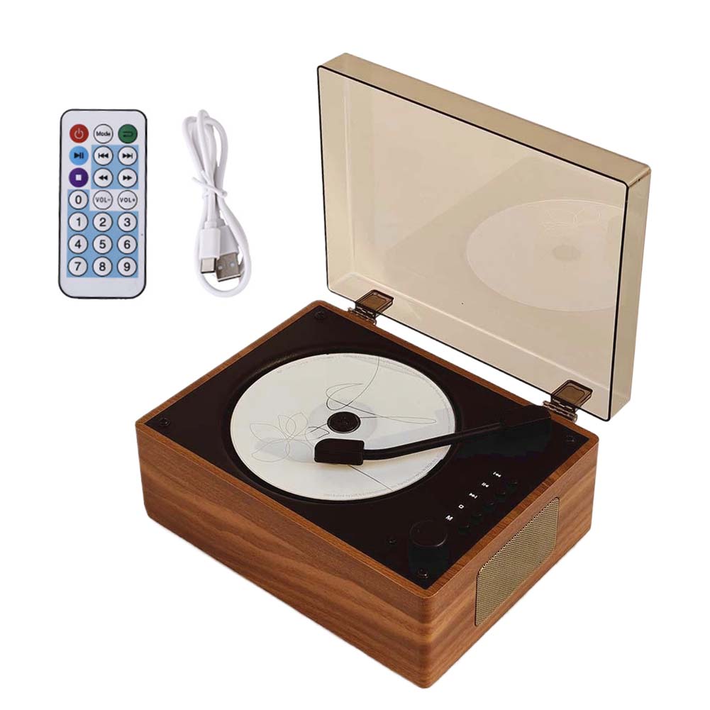 CD Music Player Rechargeable Support CD BT USB 3.5mm AUX Wireless Speaker Bluetooth-Compatible 5.0 Desktop CD Player Home Decor