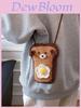 Handcrafted Cartoon Woolen Breadshaped Crossbody Bag For Casual Daily Use
