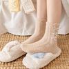 Bowknot Middle Tube Socks Thicken Floor Socks Cute Women's Socks  Winter