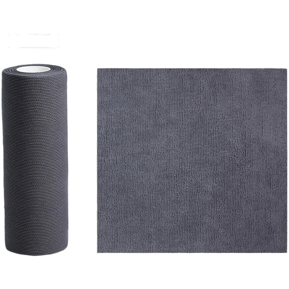 Dual-Sided Cloth Car Cleaning Rag Automotive Maintenance Compact Roll Design For Automotive Interiors 25.5*25cm серый
