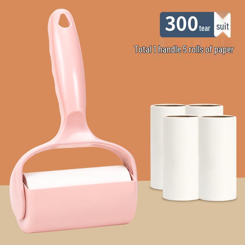 Abreißbarer Klebe-Fusselroller für Kleidung - Haar- & Staubentfernung mit Ersatzpapierrollen