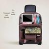 Cartoon Car Seat Back Organizer & Kick Mat with Leather Finish