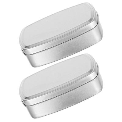 2 Stück Aluminium Seifendosen Metallbehälter Tragbare Seifenablagen Reiseetui Sets Badezimmerprodukte Haushaltswaren Aufbewahrung