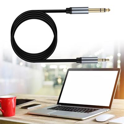 3.5mm To 6.35mm Stereo Aux Cable 6.35mm 1/4" Male To .5mm 1/8" Male TRS Bidirectional Stereo Aux Cable for Guitar