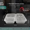 Jimei Box King 1050ml 3-Compartment Disposable Food Containers
