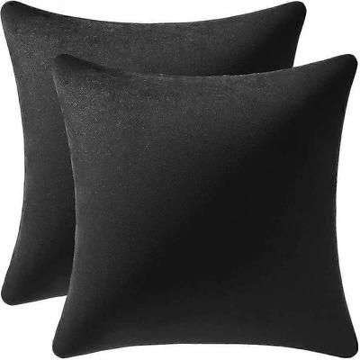 Dekorative Kissenbezüge 18x18 Schwarz: 2er-Pack 18 Zoll*18 Zoll