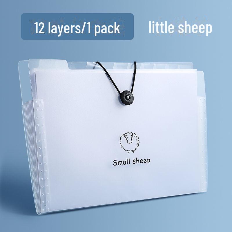 Geantă personalizată impermeabilă tip acordeon, 12 compartimente, organizator documente A4, depozitare portabilă pentru studenți.