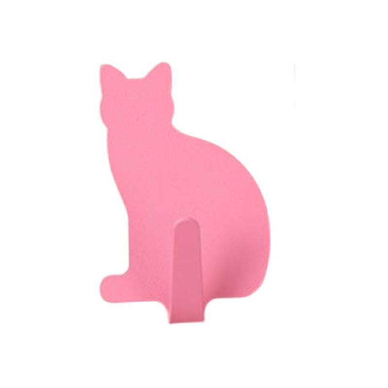 Adhesive Metal Cat Wall Hook for Kitchen, Bathroom, or Door.