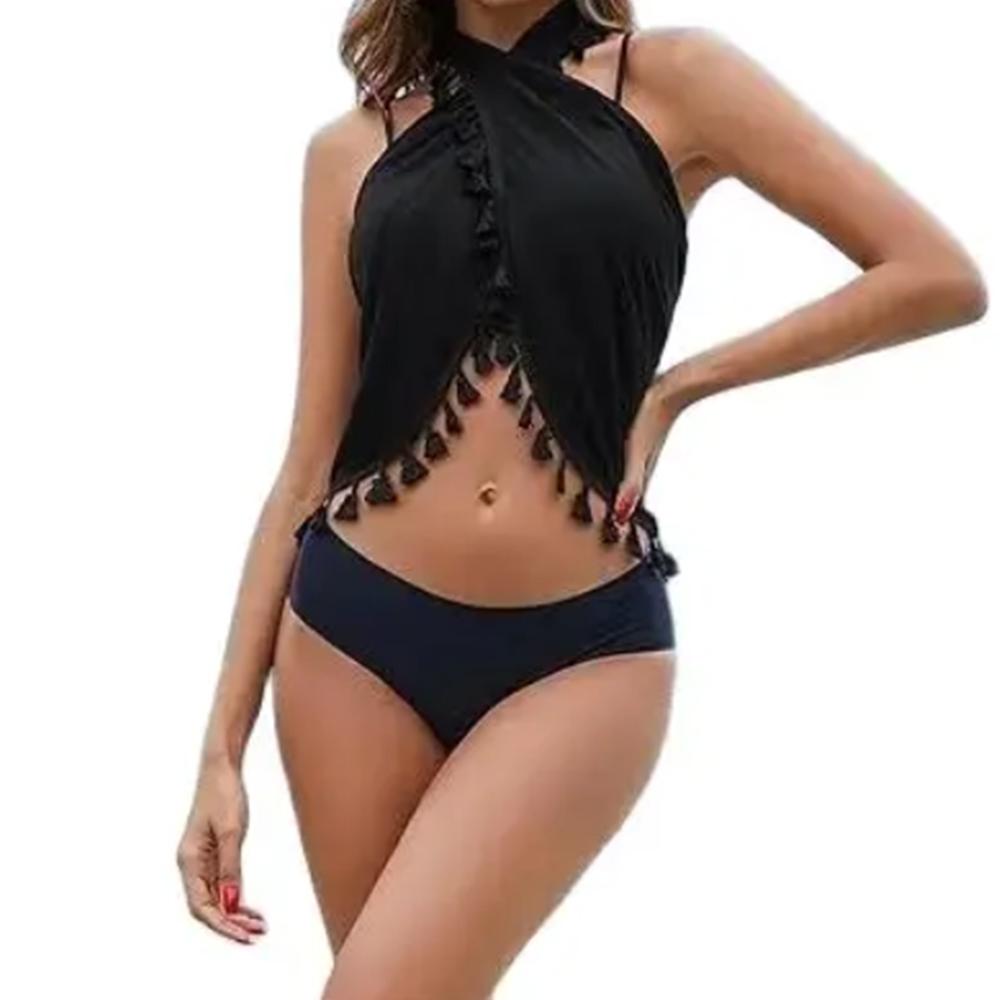 Women's Sarong Coverups Sexy Short Bathing Suit Chiffon Wrap Skirt Beach Swimsuit Cover Ups with Tassels Swimwear
